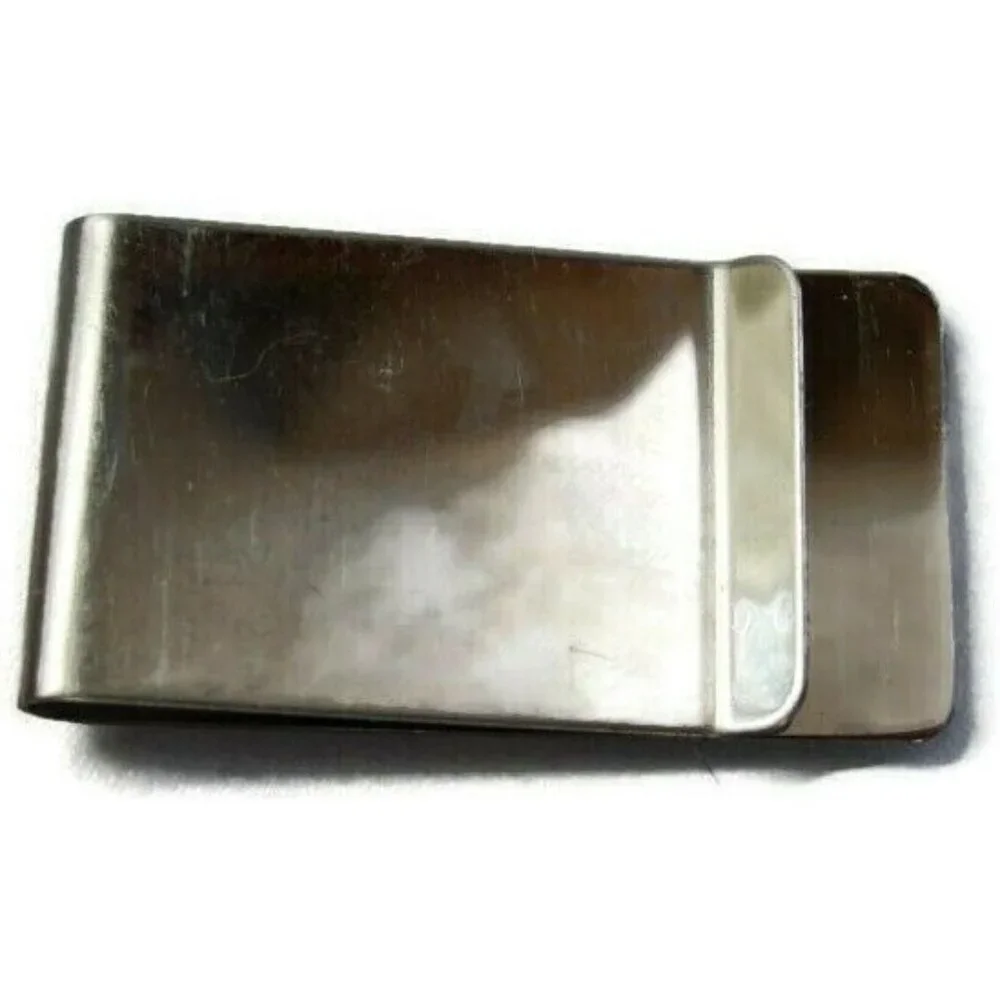 1964 20 Centavos Coin Money Clip Stainless Steel Wallet Cash ID Holder Silver